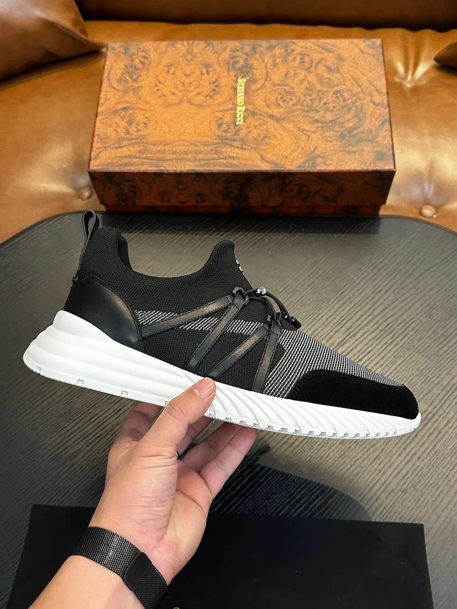 Stefano Ricci Stefano Ricci Black White Sneakers Black - 1
