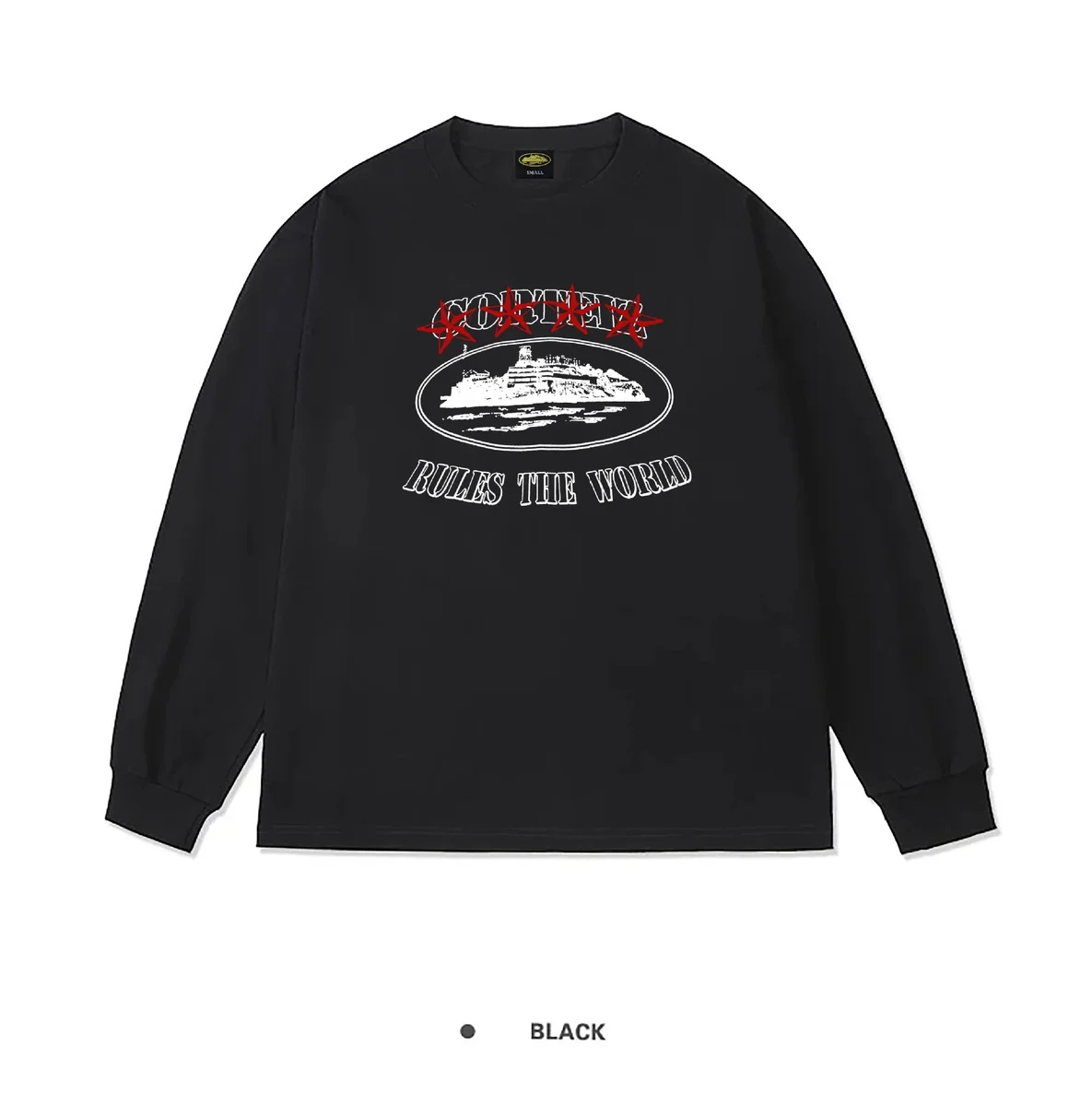 Other Unisex Coffee Rules the World Long Sleeve T-Shirt Black Black - 1