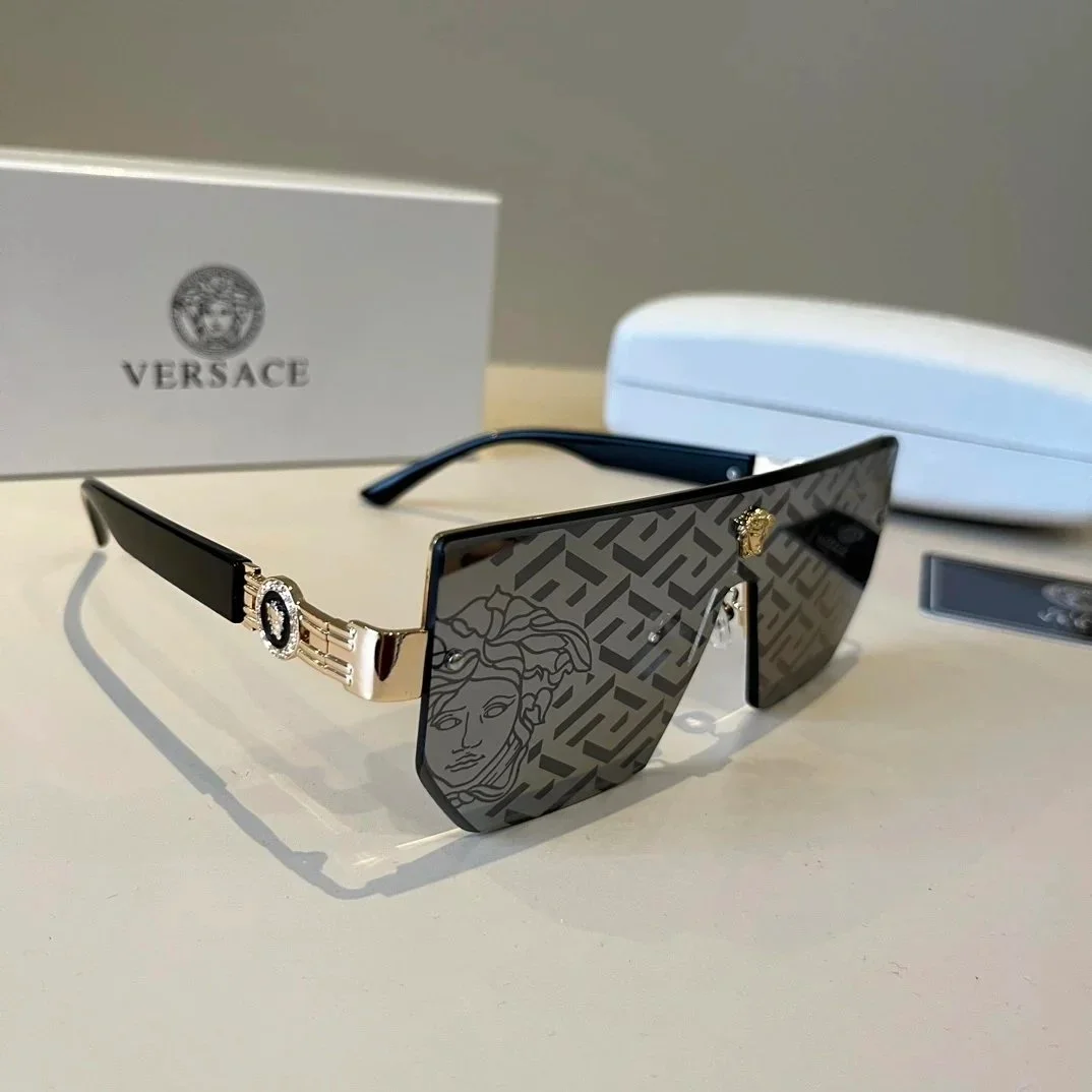 Versace Versace Medusa Black Monogram Sunglasses Black
