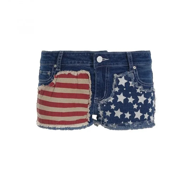 Other American Flag Denim Shorts Blue - 1