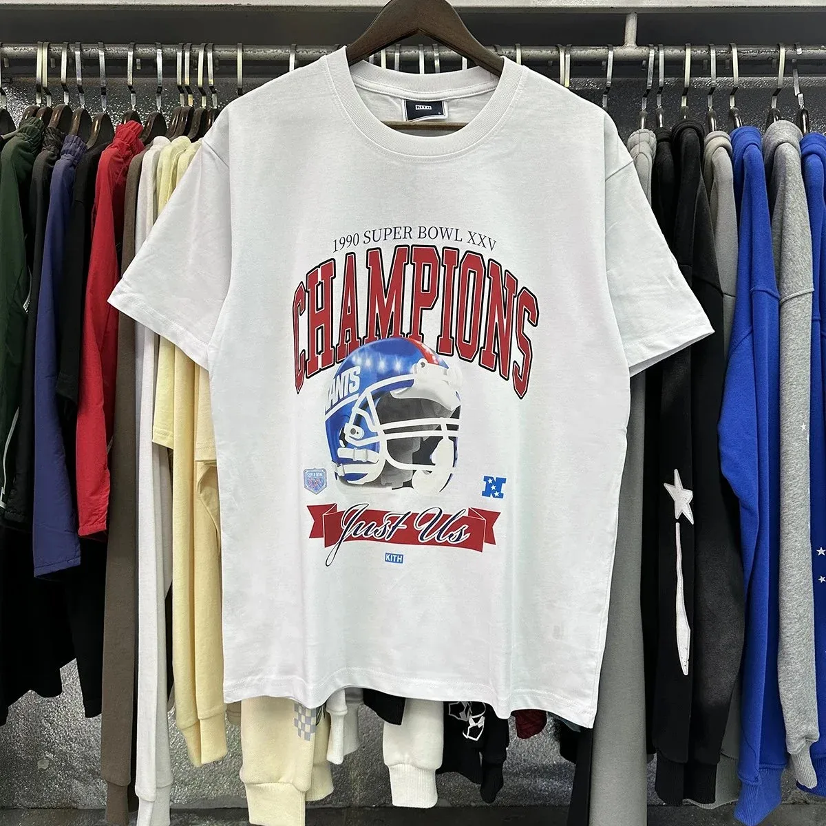 Kith Kith 1990 Super Bowl Champions White T-Shirt White - 1
