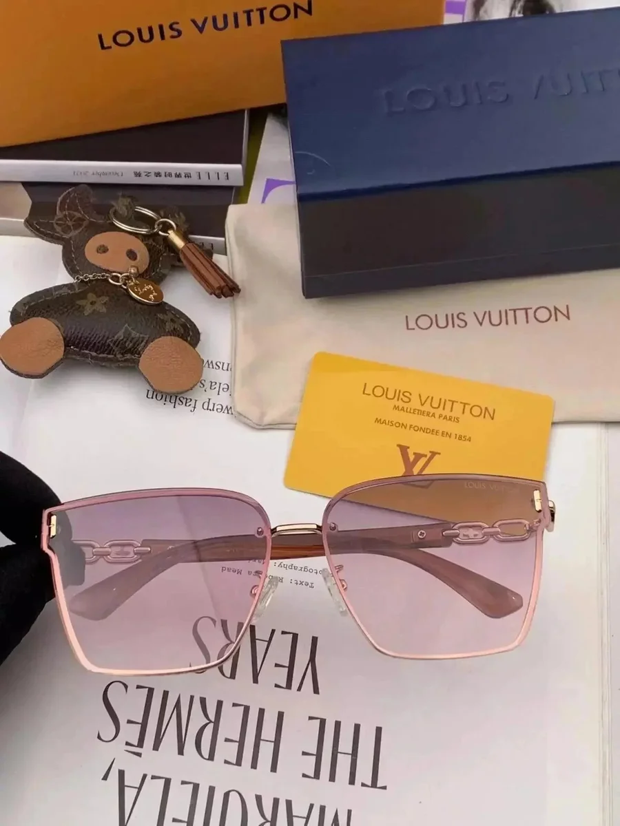 Louis Vuitton Louis Vuitton Monogram Pink Chain Detail Sunglasses Pink