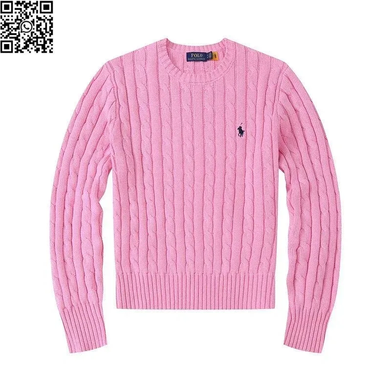 Polo Ralph Lauren Polo Ralph Lauren Classic Logo Pink Cable Knit Sweater Pink - 1