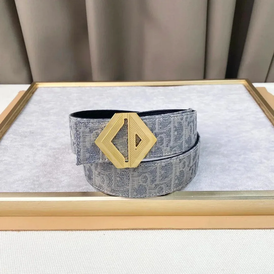 Dior Dior Oblique Grey Monogram Belt Grey