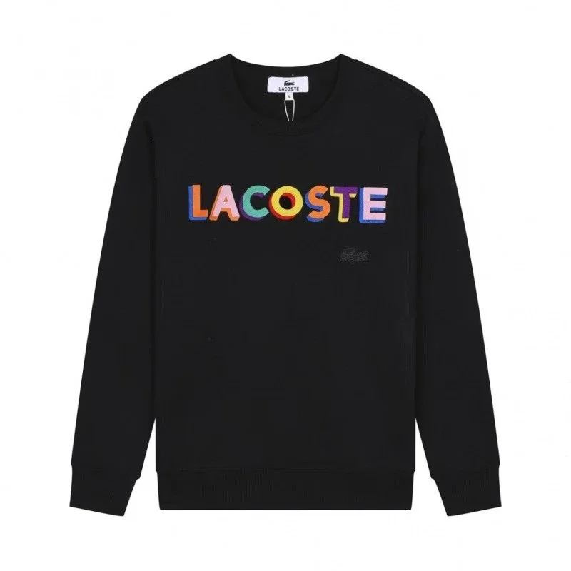 Lacoste Lacoste Multicolor Logo Black Sweatshirt Black - 1