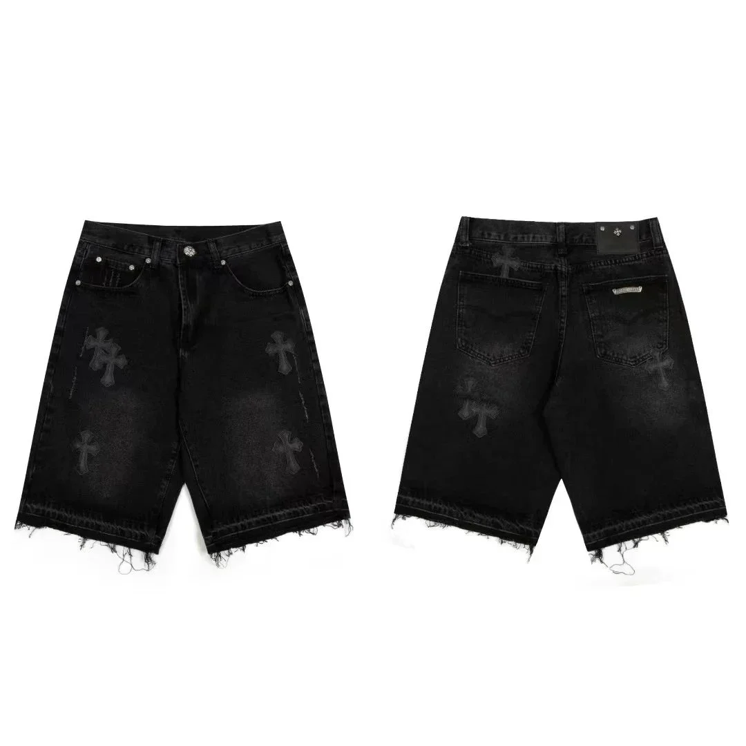 Chrome Hearts Chrome Hearts CH Cross Black Denim Shorts Black - 1