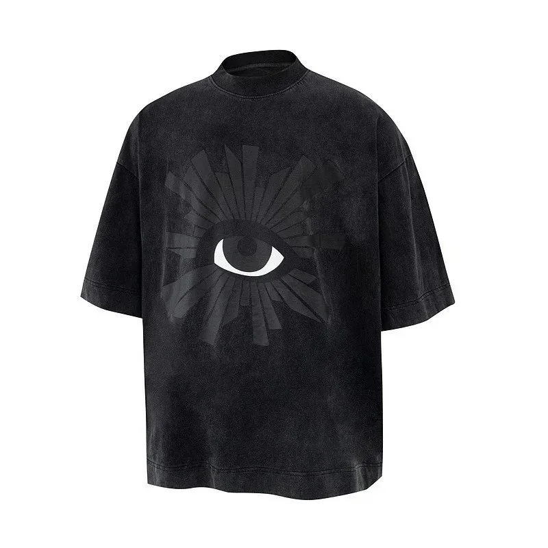 Other Washed Black Eye Graphic T-Shirt Black - 1