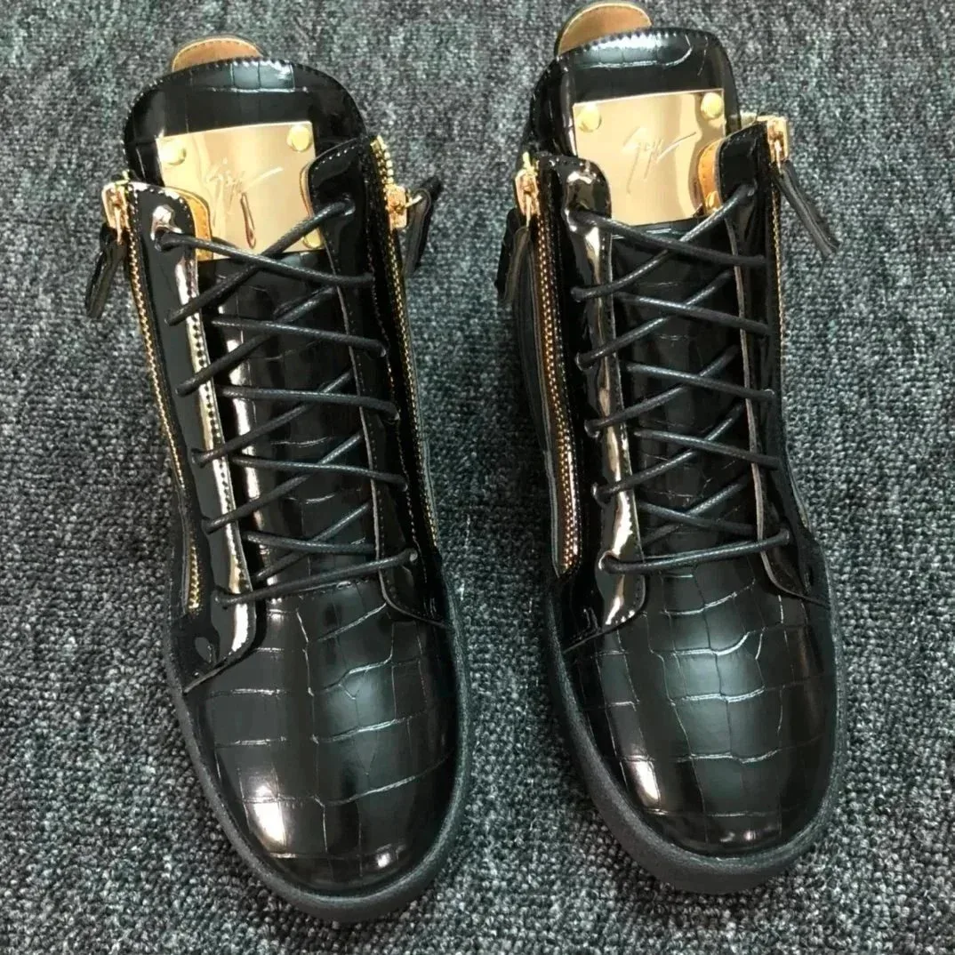 Giuseppe Zanotti Giuseppe Zanotti GZ Black/Gold High-Top Sneakers Black - 1