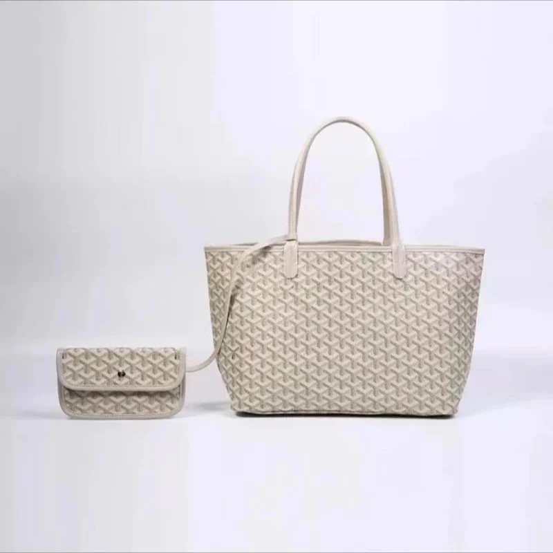 Goyard Goyard Monogram Tote Bag Set Khaki Beige - 1