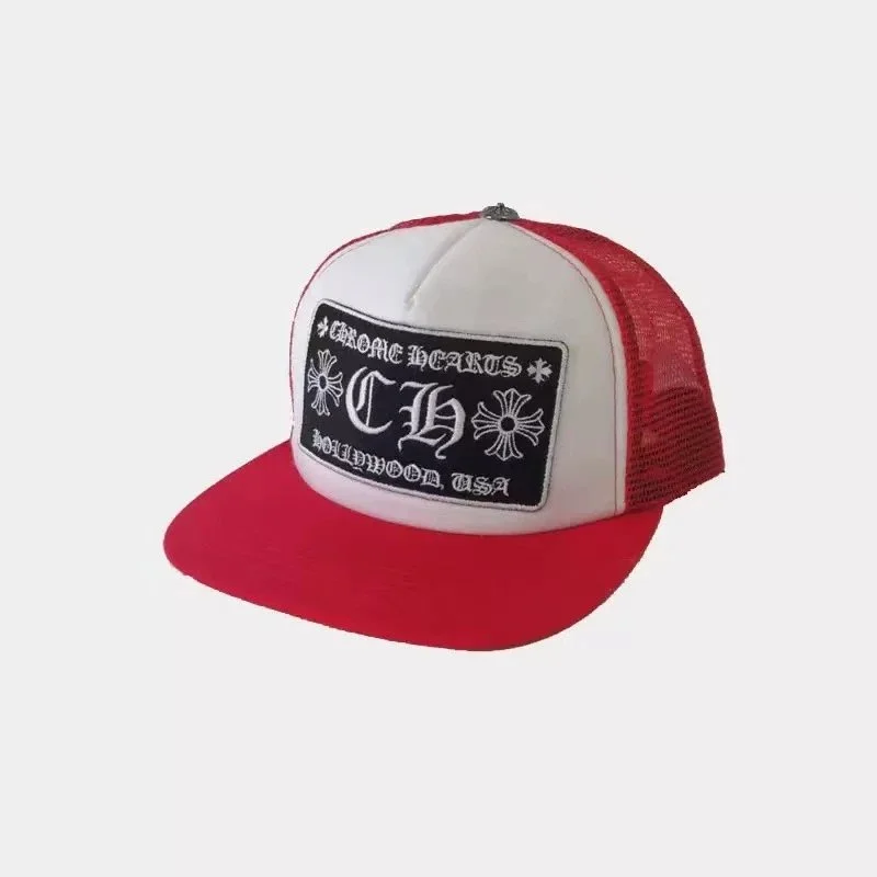 Chrome Hearts Chrome Hearts CH Hollywood USA Trucker Cap Red/White Red - 1