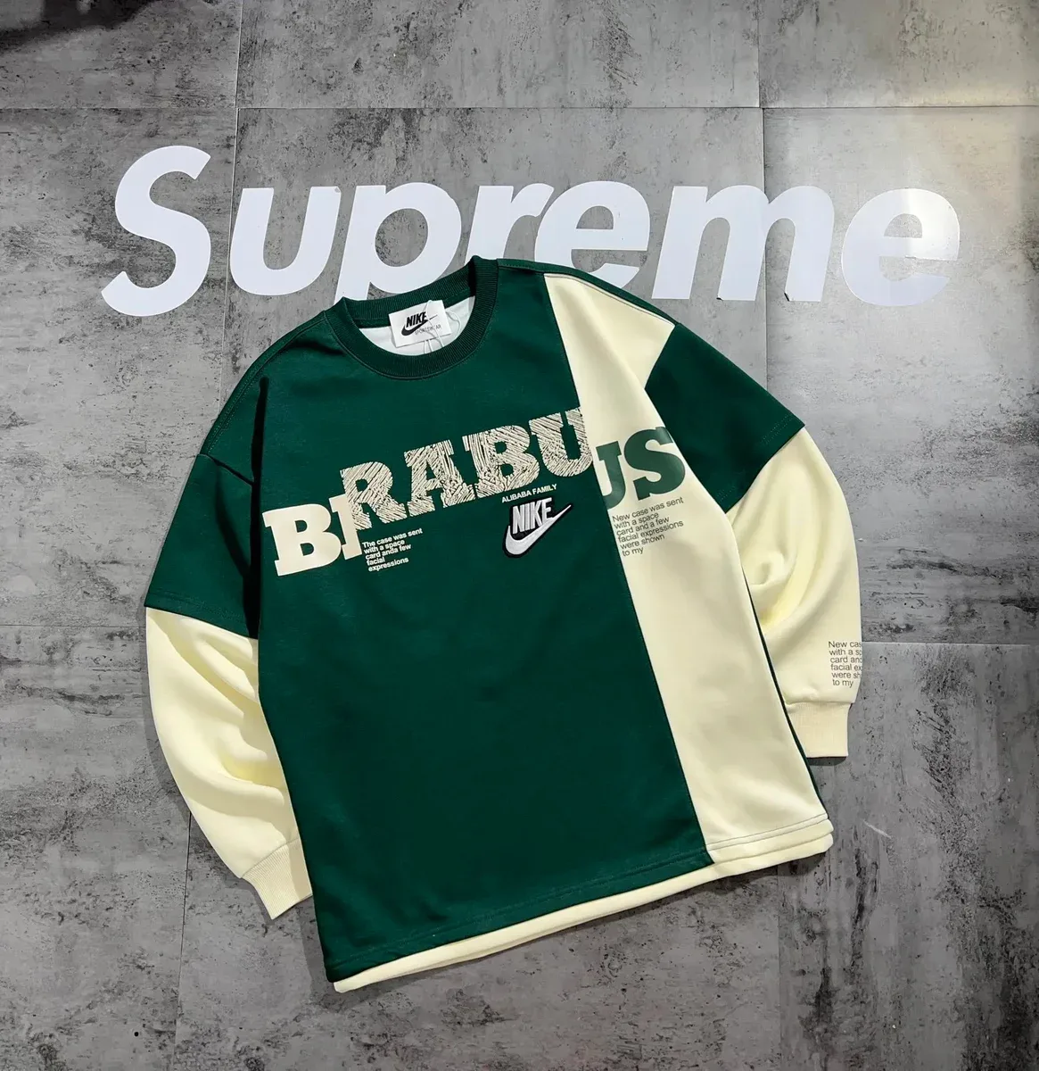 Nike Nike Sportswear Green/Off-White Sweatshirt Green