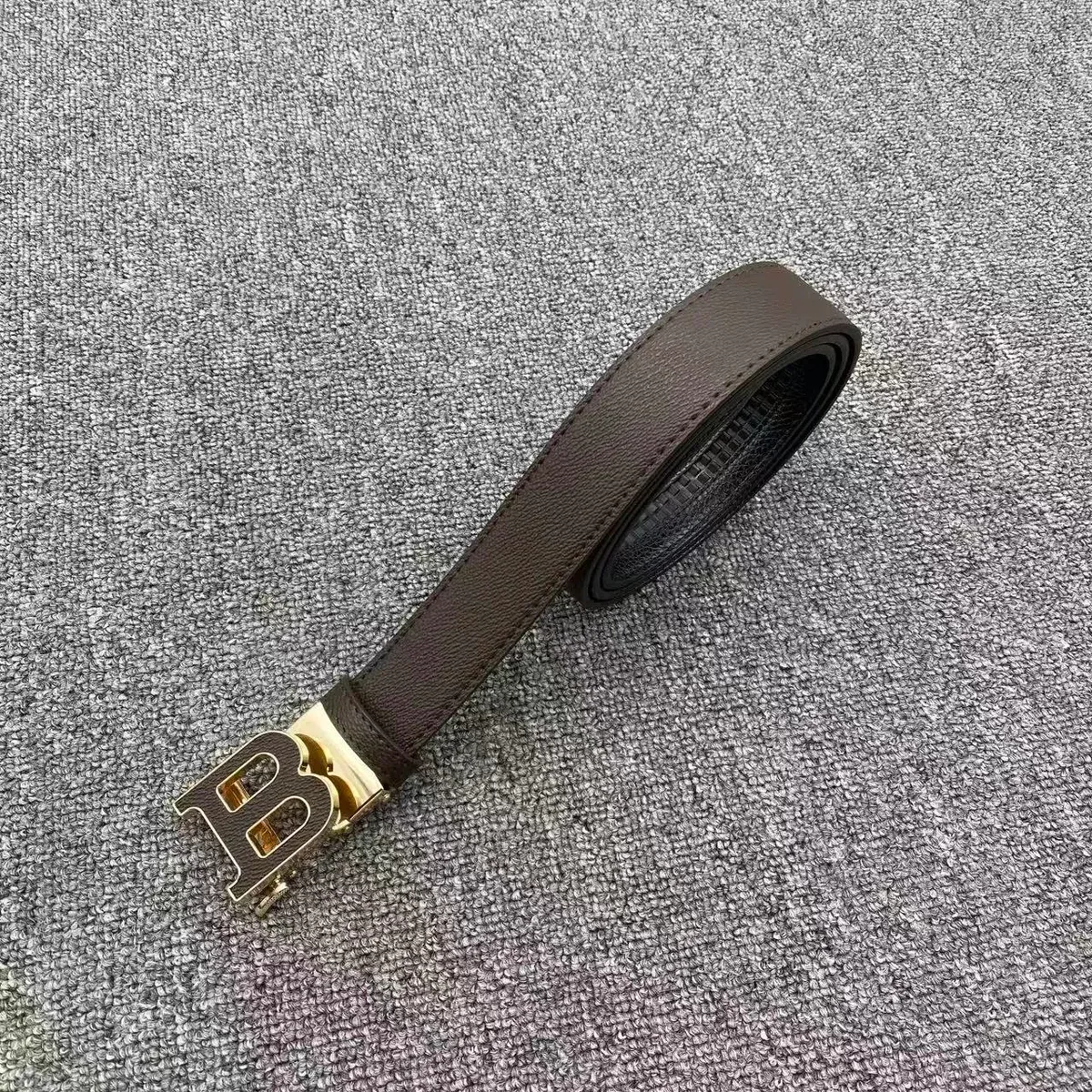 Burberry Burberry TB Monogram Belt Brown Leather Belt Brown - 1