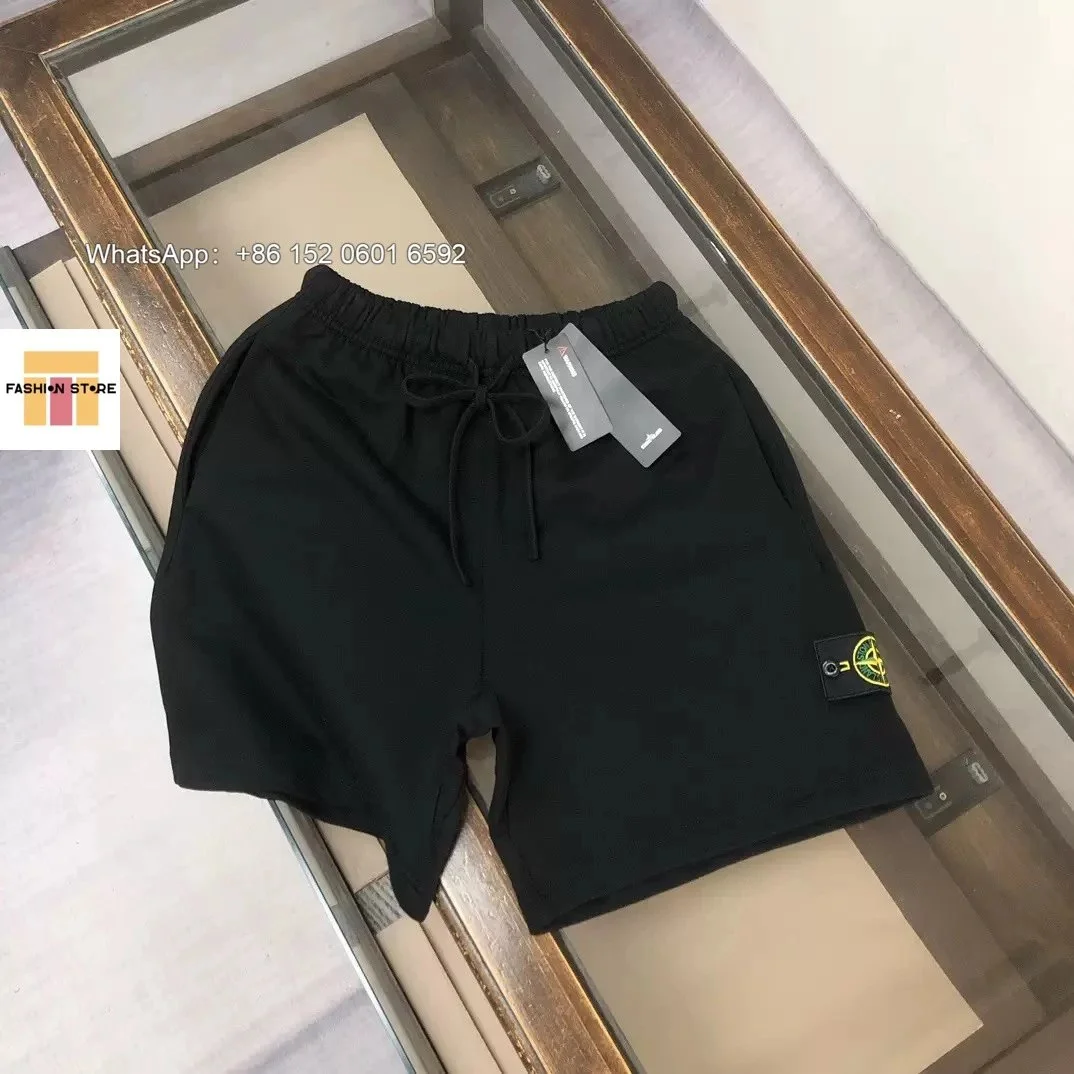 Stone Island Stone Island Black Compass Logo Shorts Black