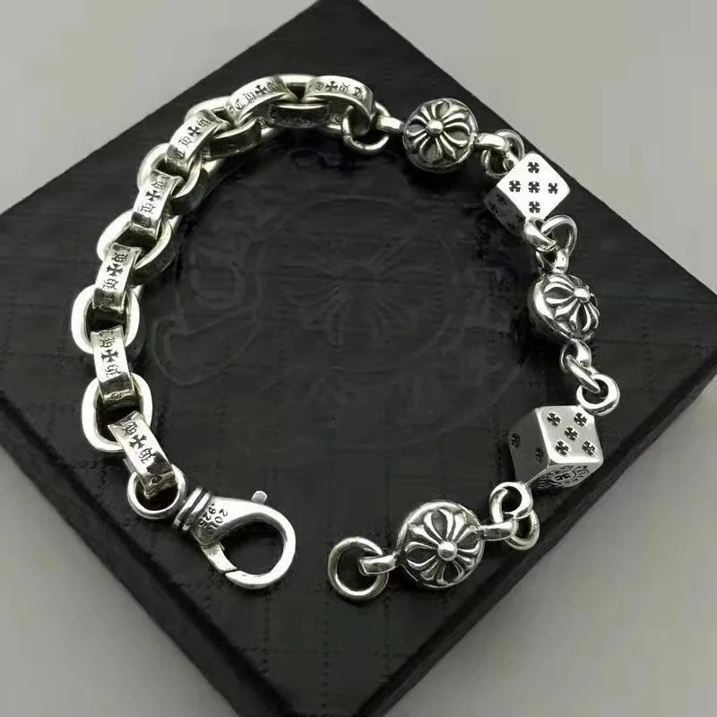 Chrome Hearts Chrome Hearts Floral Cross Silver Bracelet Silver