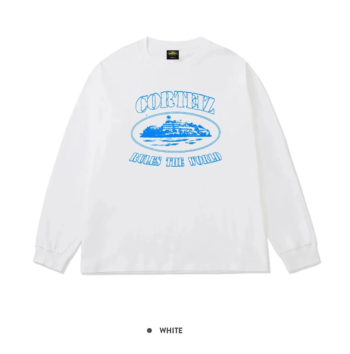 Corteiz Corteiz Rules The World White Long Sleeve T-Shirt White - 1
