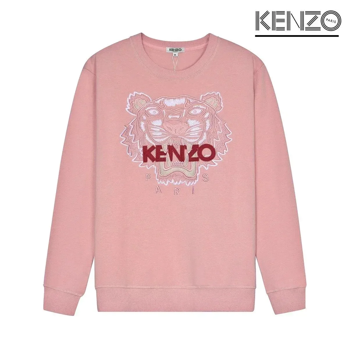 Kenzo Kenzo Pink Tiger Embroidered Crewneck Sweatshirt Pink - 1