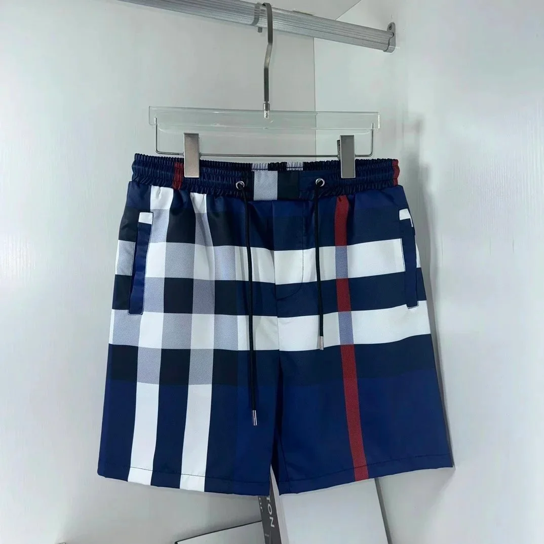 Other Striped Plaid Shorts Navy/White/Red Casual Shorts Blue - 1