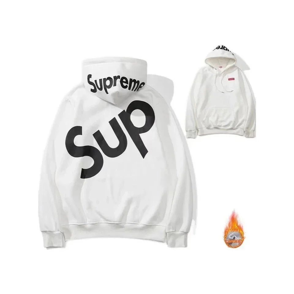 Supreme Supreme White Sup Logo Hoodie White - 1