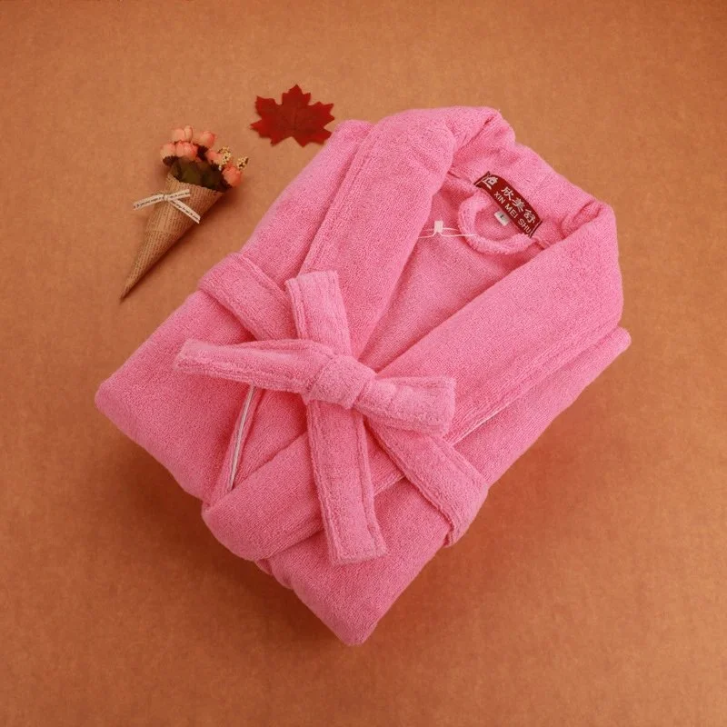 Other Pink Cotton Bathrobe Pink - 1