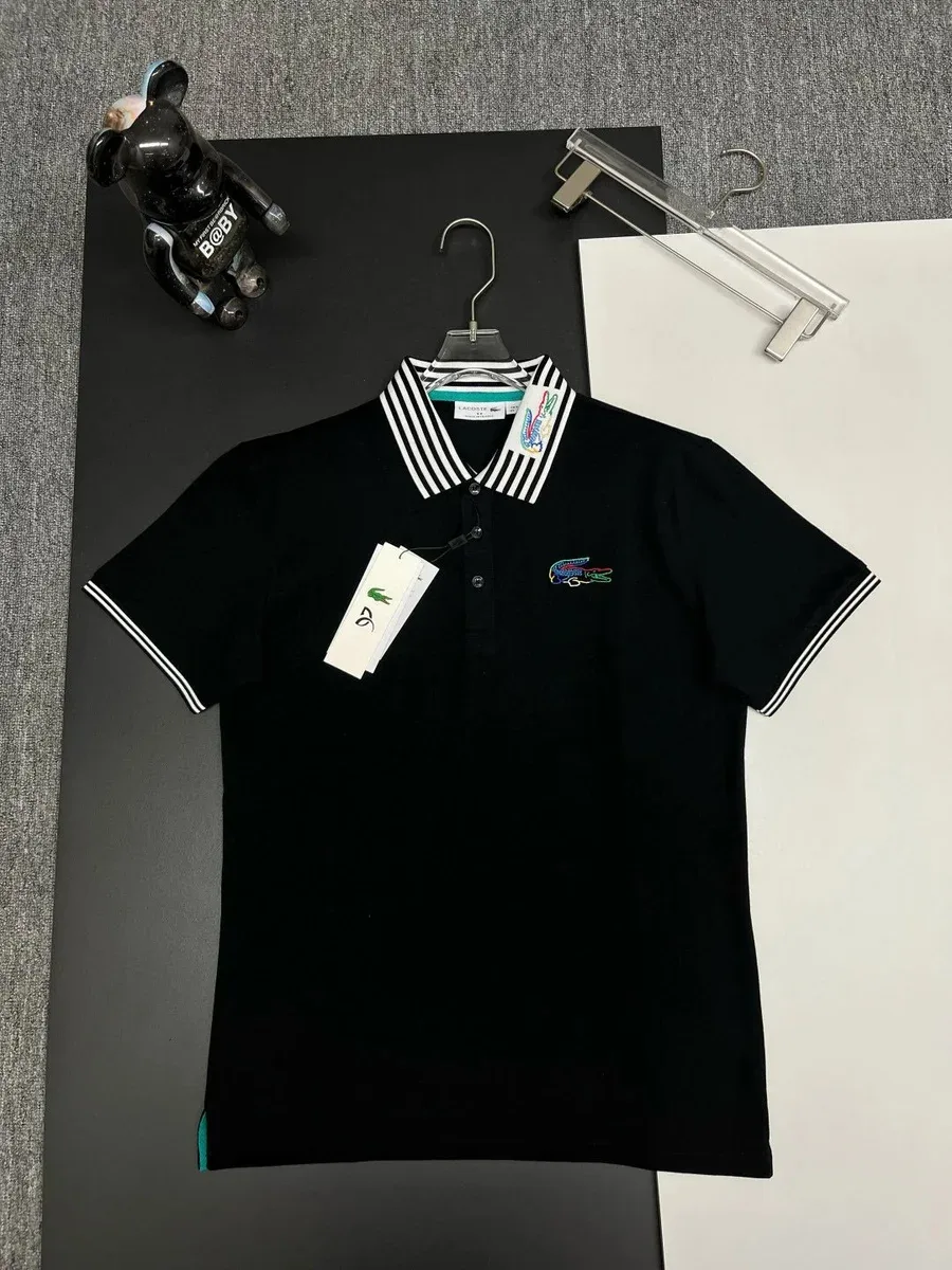 Lacoste Lacoste Black Crocodile Polo Shirt Black - 1