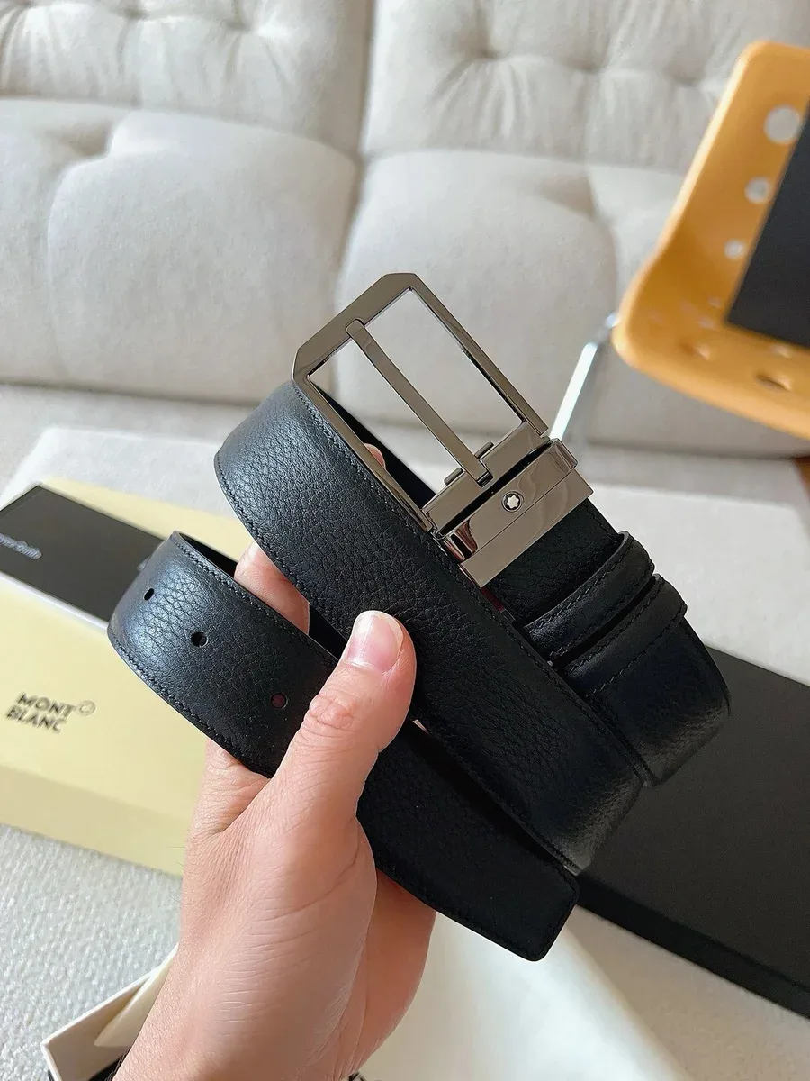 Montblanc Montblanc Black Leather Belt Black