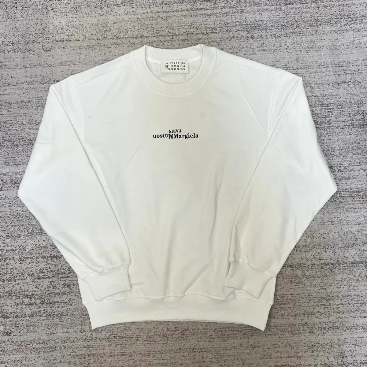 Maison Margiela Maison Margiela White Logo Crewneck Sweatshirt White - 1