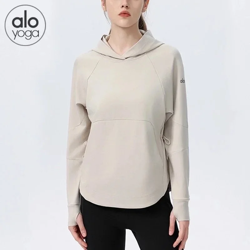 Alo Yoga Alo Yoga Beige Hoodie Sweatshirt Beige - 1
