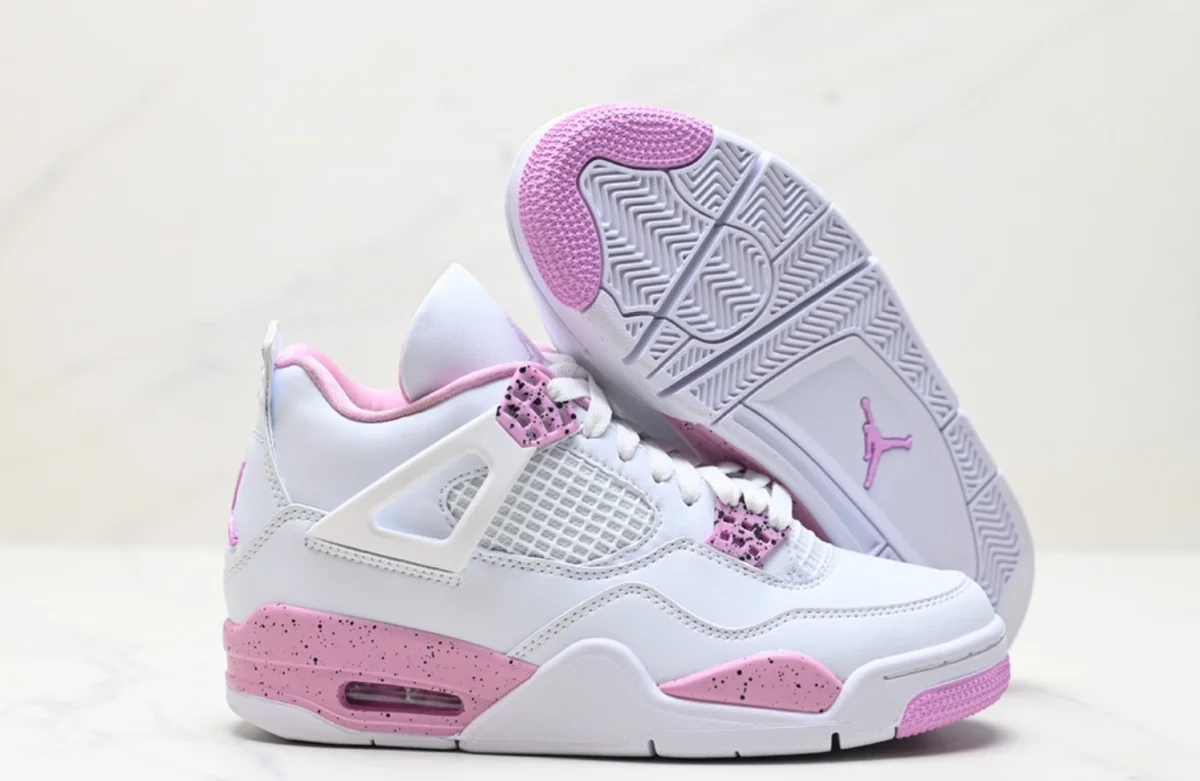 Nike Nike Air Jordan 4 White/Pink Sneakers Pink - 1