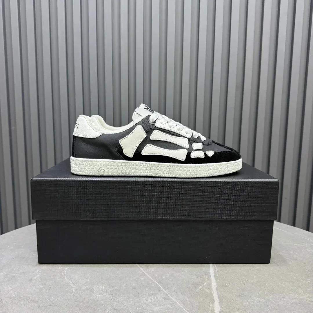 Other Unisex Skeleton Design Sneakers Black/White Black - 1