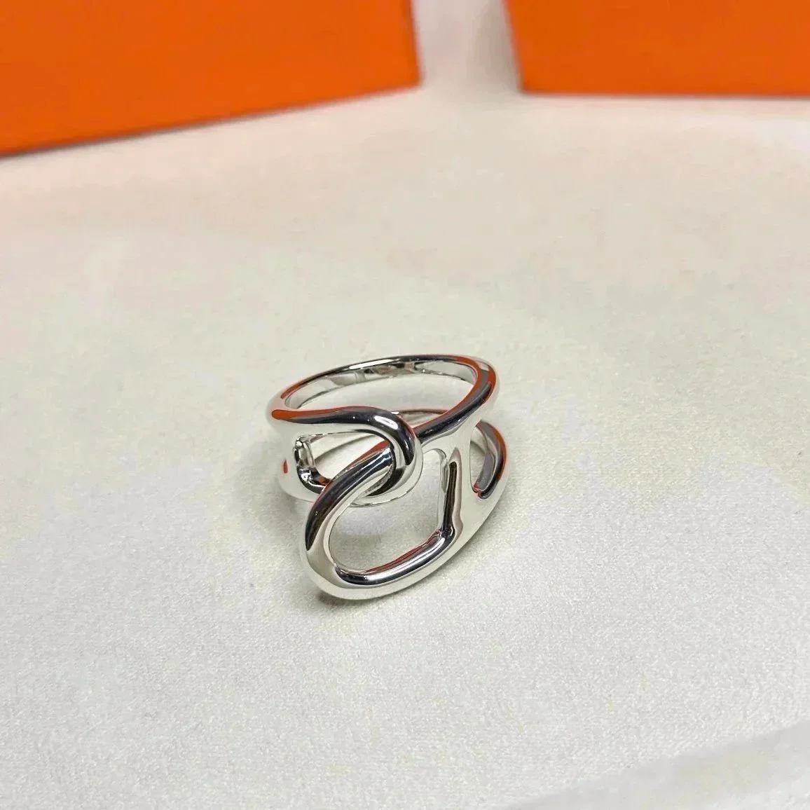 Hermès Hermès H Silver Ring Silver