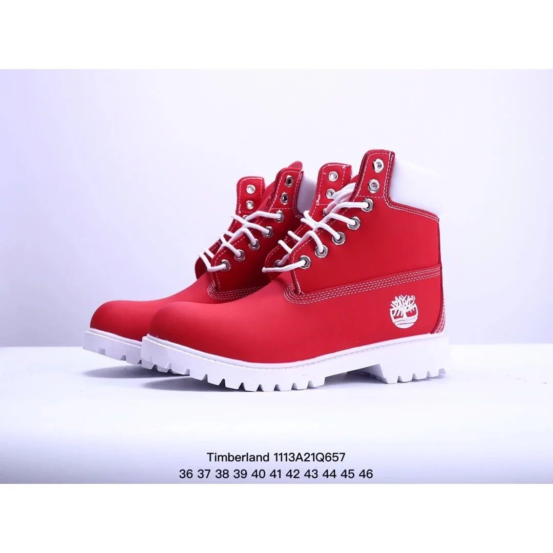 Timberland Timberland 6-Inch Premium Red/White Boots Red