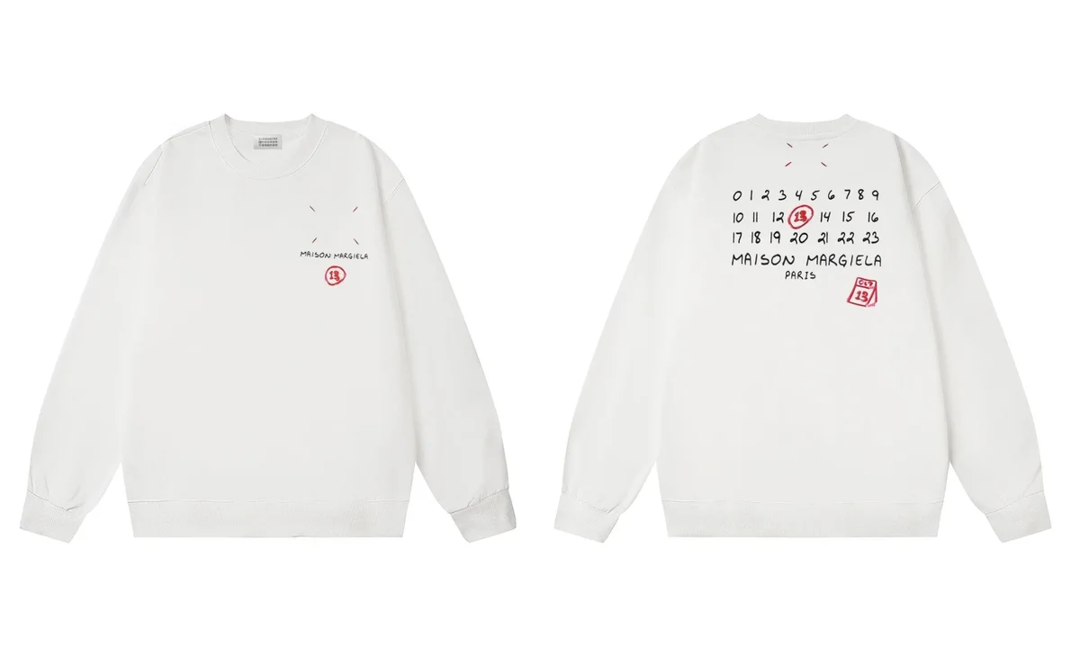 Maison Margiela Maison Margiela MMY Blakey White Graphic Sweatshirt White - 1