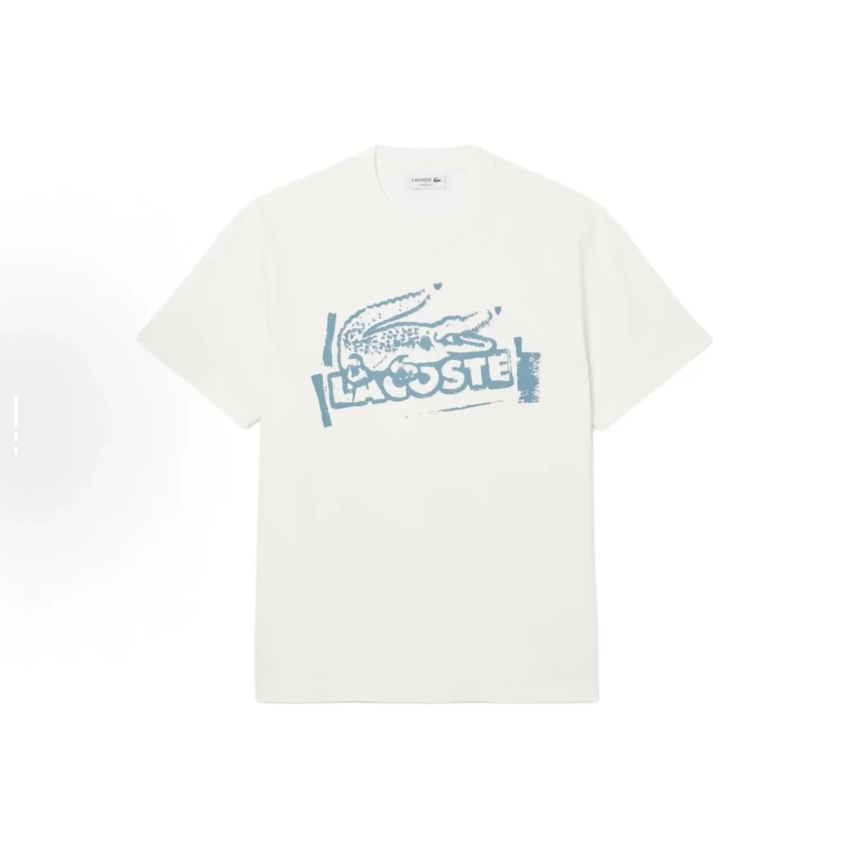 Lacoste Lacoste White Crocodile Graphic T-Shirt White - 1
