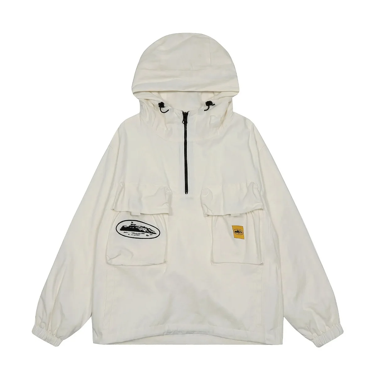 Other White Hooded Anorak Jacket with Pockets White - 1