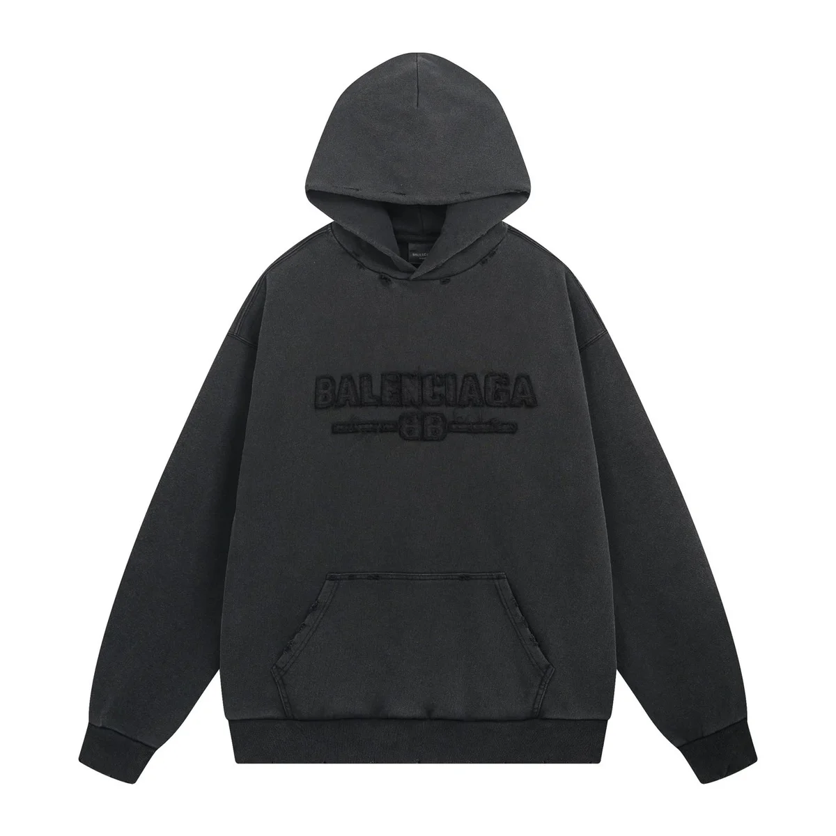 Balenciaga Balenciaga BB Logo Charcoal Hoodie Grey
