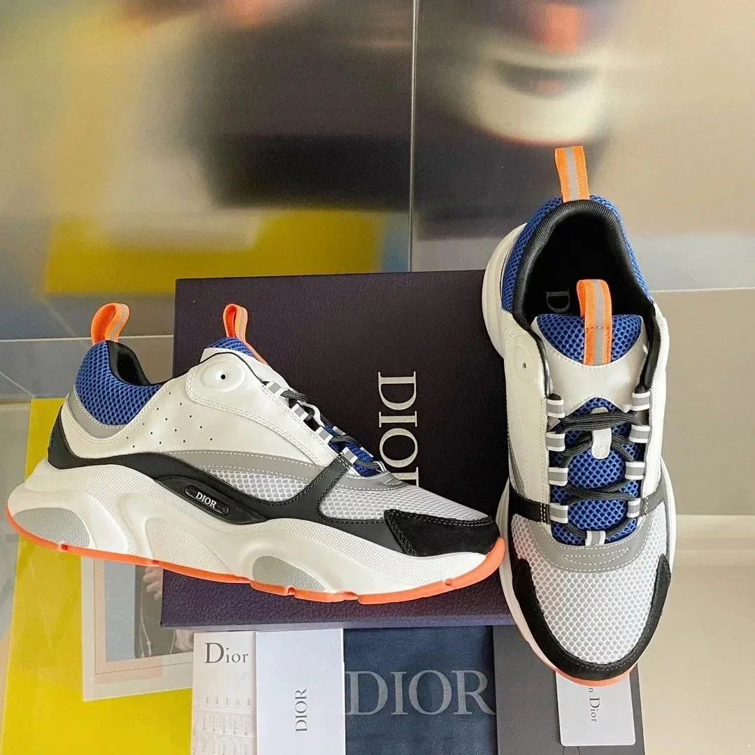 Dior Dior B22 White/Blue/Black/Orange Sneakers White