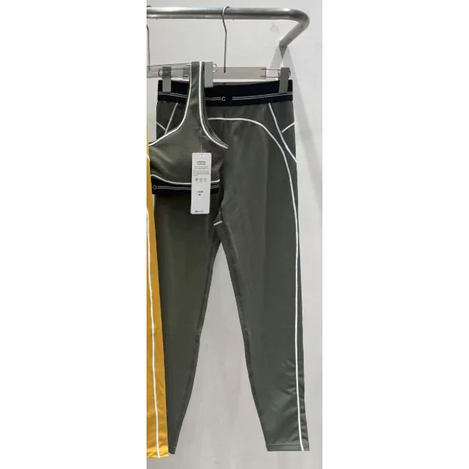 Other Activewear Set Olive Green with White Piping White - 1