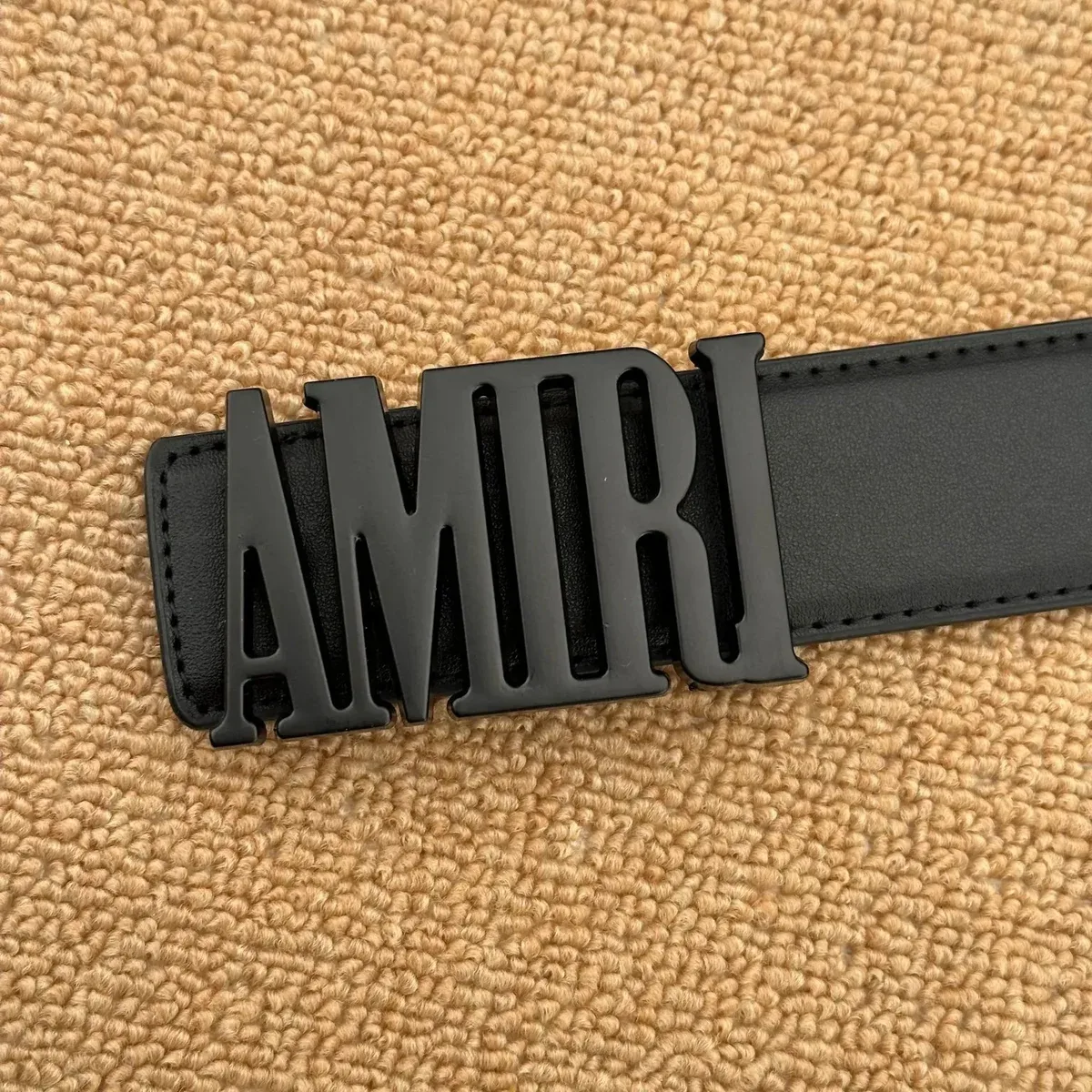Amiri Amiri Black Logo Belt Black