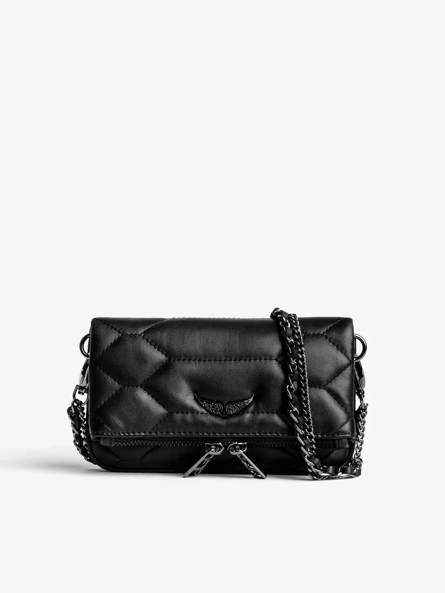 Other Small Quilted Black Crossbody Bag Black - 1
