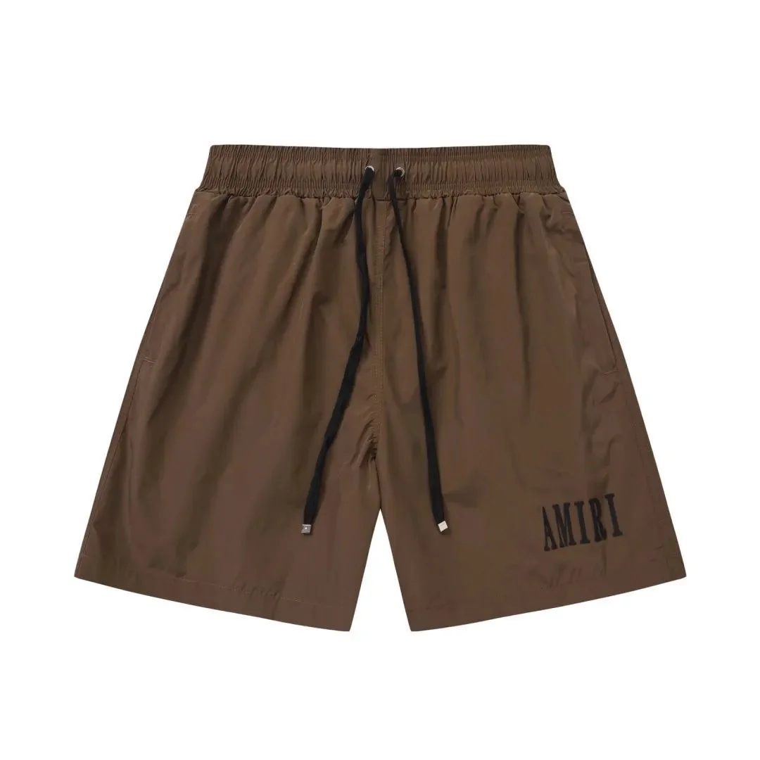 Amiri Amiri Brown AMIRI Lettering Shorts Brown - 1