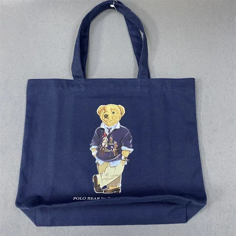 Polo Ralph Lauren Polo Ralph Lauren Polo Bear Navy Canvas Tote Bag Navy - 1