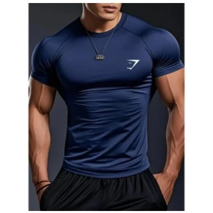 Other Navy Short Sleeve Side White Logo T-Shirt Navy - 1