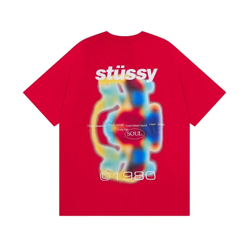 Stussy Stüssy Basic Logo University Red T-Shirt Red - 1