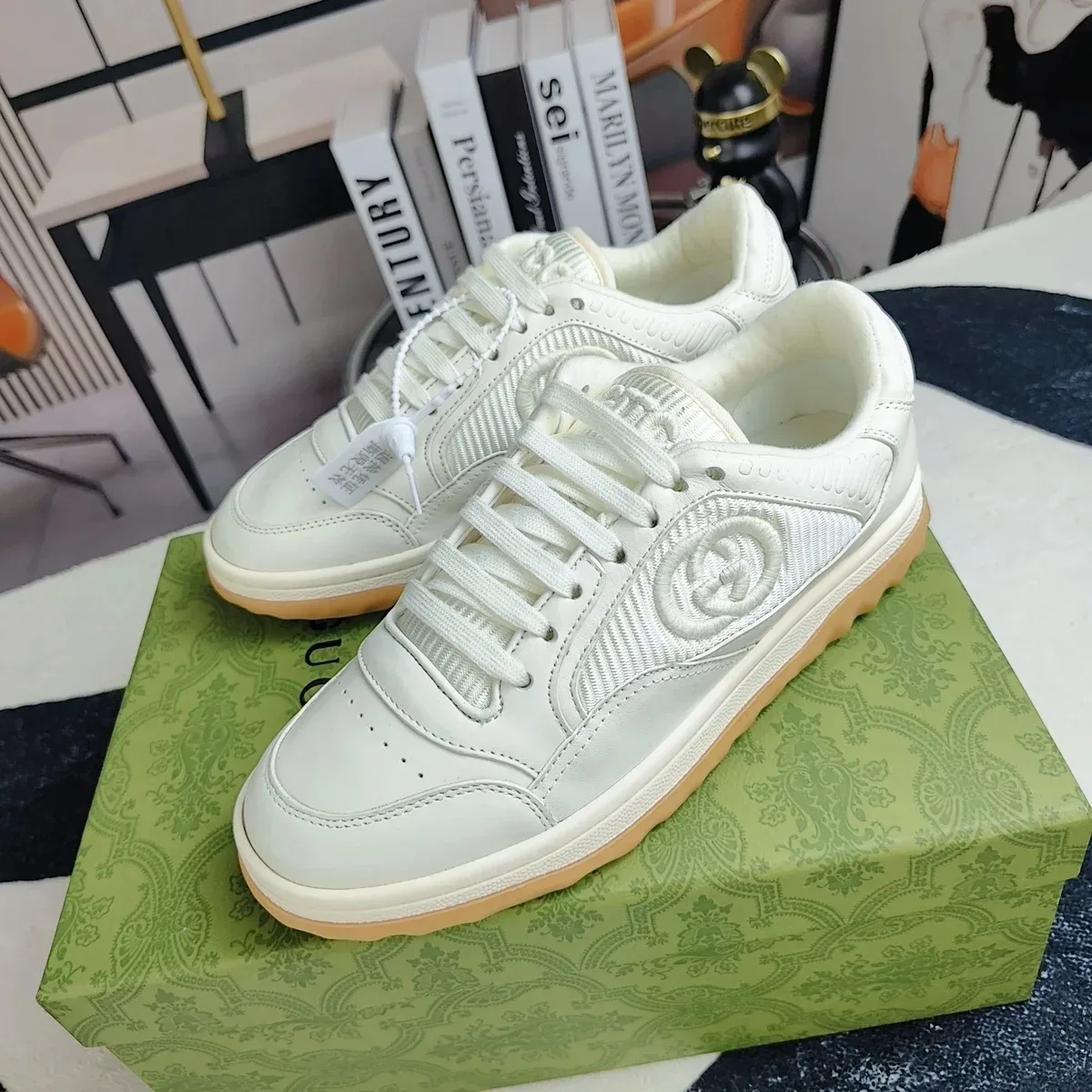 Gucci Gucci GG Marmont White Leather Sneakers White - 1