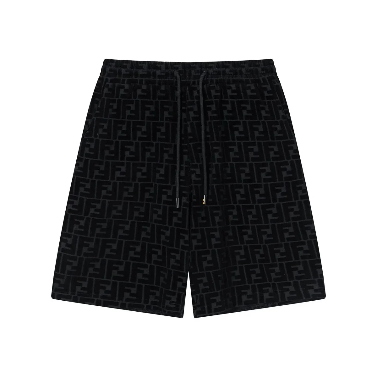 Fendi Fendi FF Logo Black Monogram Shorts Black