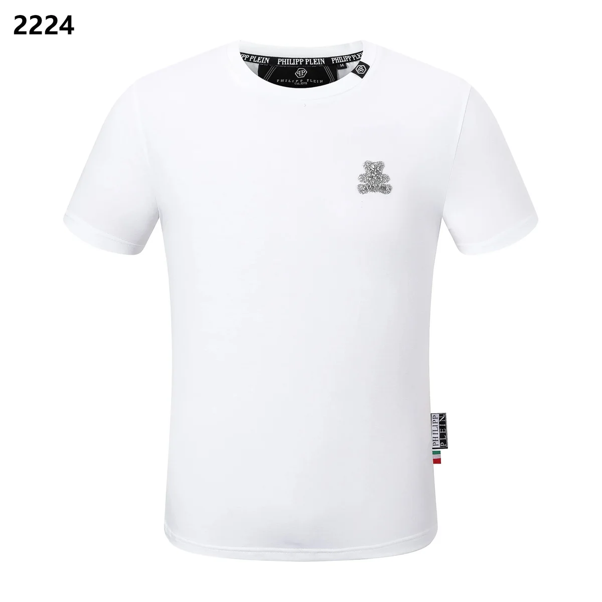 Philipp Plein Philipp Plein Bear Embroidery White T-Shirt White - 1