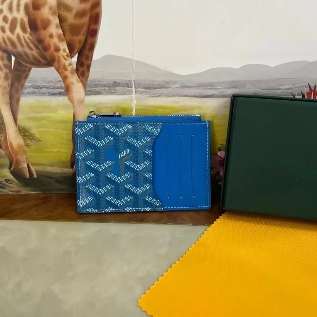 Goyard Goyard Monogram Card Holder Sky Blue Blue