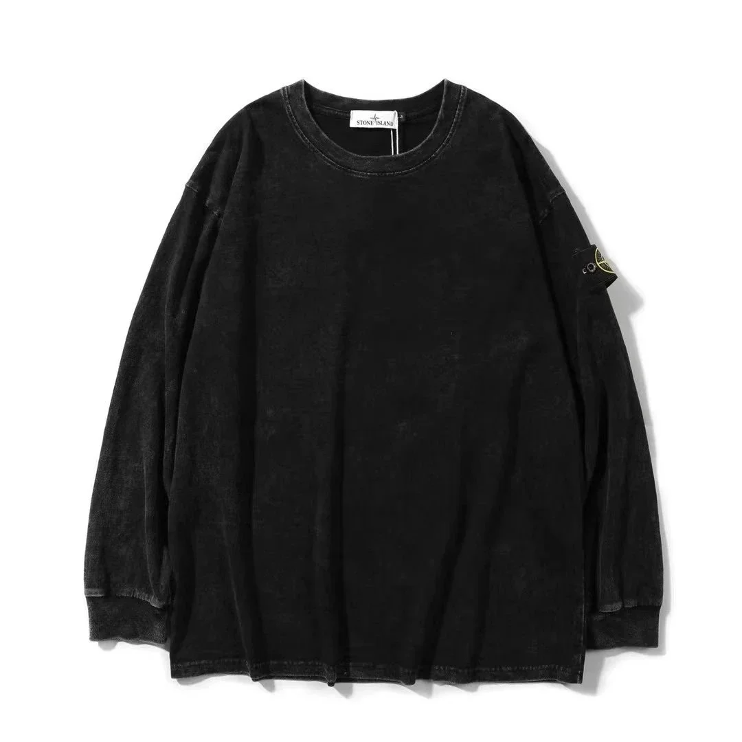 Stone Island Stone Island Black Long-Sleeve T-Shirt Black