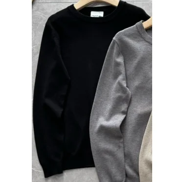 Other A-4 Black Crewneck Sweater Black - 1