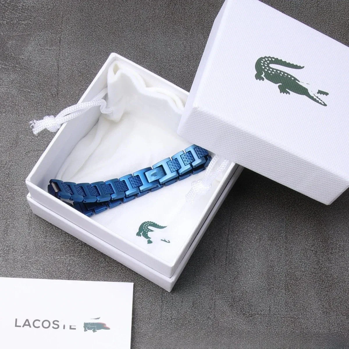 Lacoste Lacoste Blue Crocodile Bracelet in Box Blue - 1